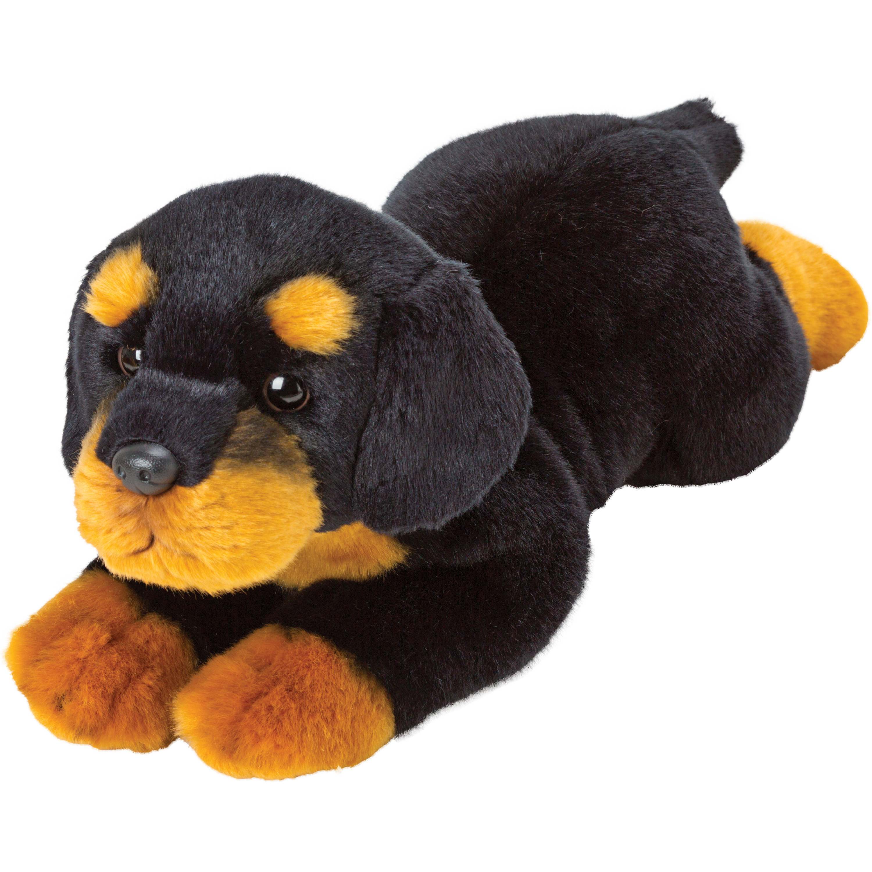 Pluche knuffel dieren Rottweiler hond 34 cm - Speelgoed knuffelbeesten - Honden soorten