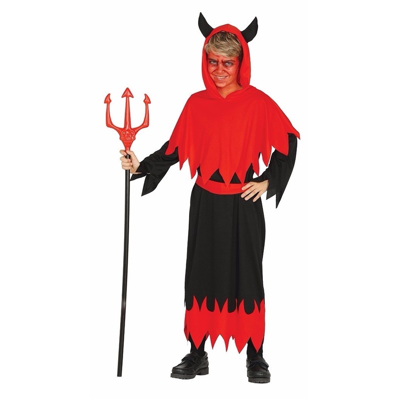 Rode duivel Mysticus kostuum voor kinderen 10-12 jaar (140-152) -