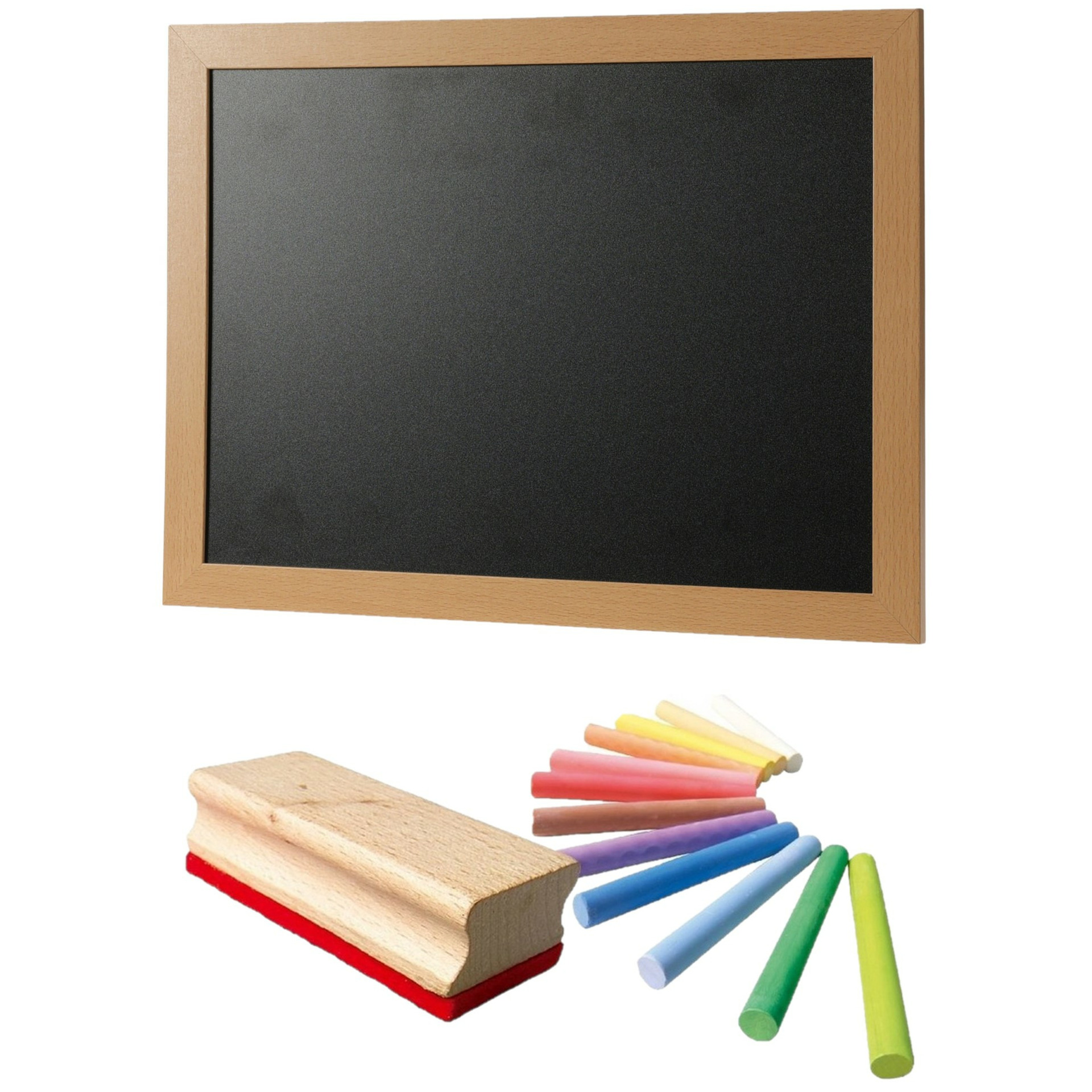maandag vertalen informatie Schoolbord/krijtbord incl. 13 kleuren krijtjes met wisser 30 x 40 cm  bestellen? | Shoppartners.nl
