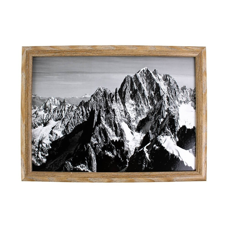 Schootkussen/laptray Mont Blanc gebergte print 43 x 33 cm -