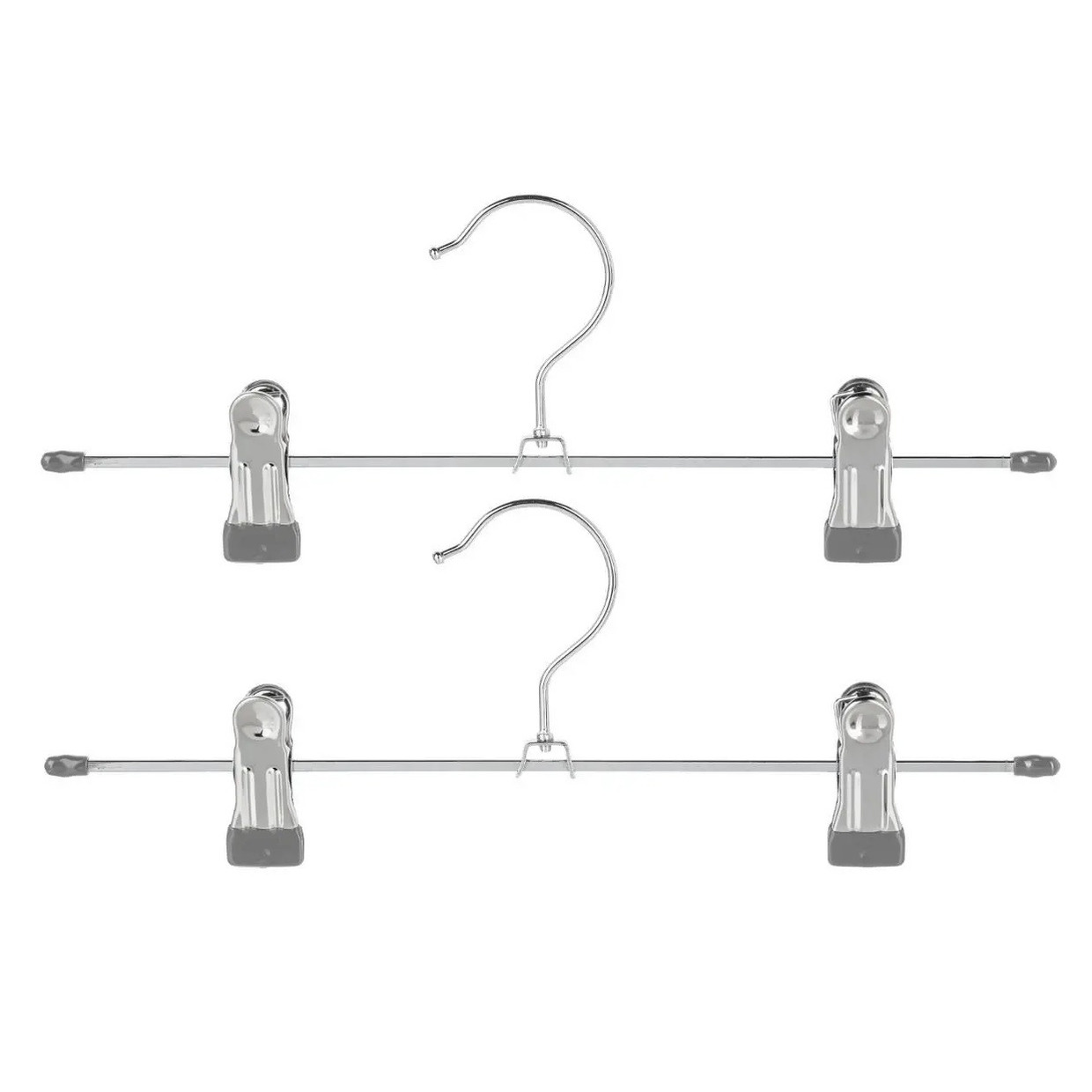 Set van 6x stuks metalen kledinghangers voor broeken 30 x 11 cm - Kledingkast hangers/kleerhangers/broekhangers