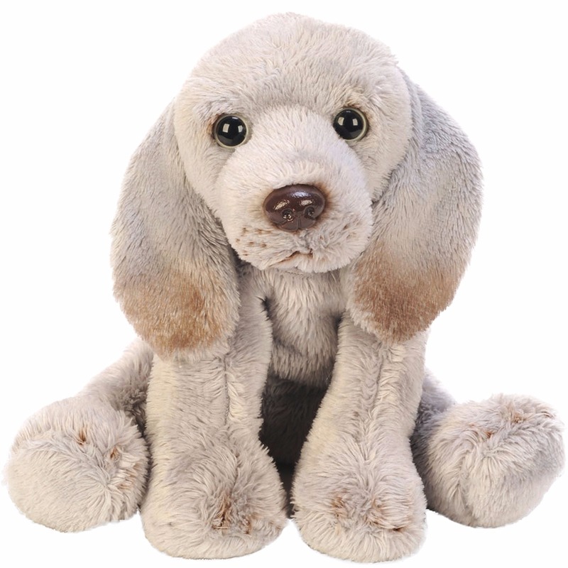 Pluche Weimaraner grijs knuffel hond 13 cm - Honden speelgoed knuffels