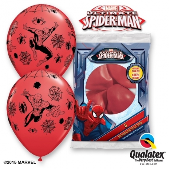 Spiderman thema ballonnen 12 stuks