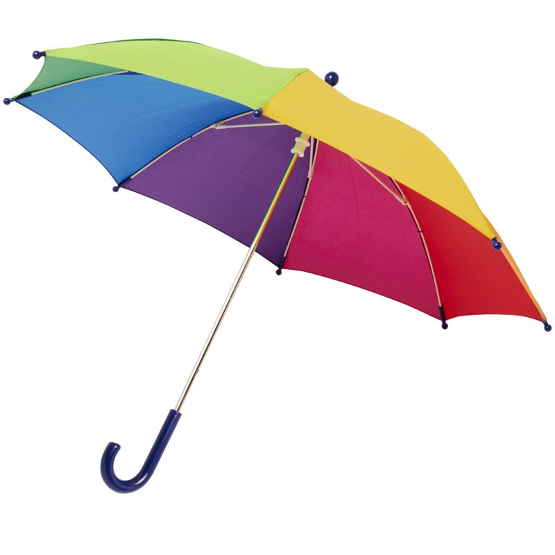 Storm paraplu voor kinderen 77 cm doorsnede gekleurd -