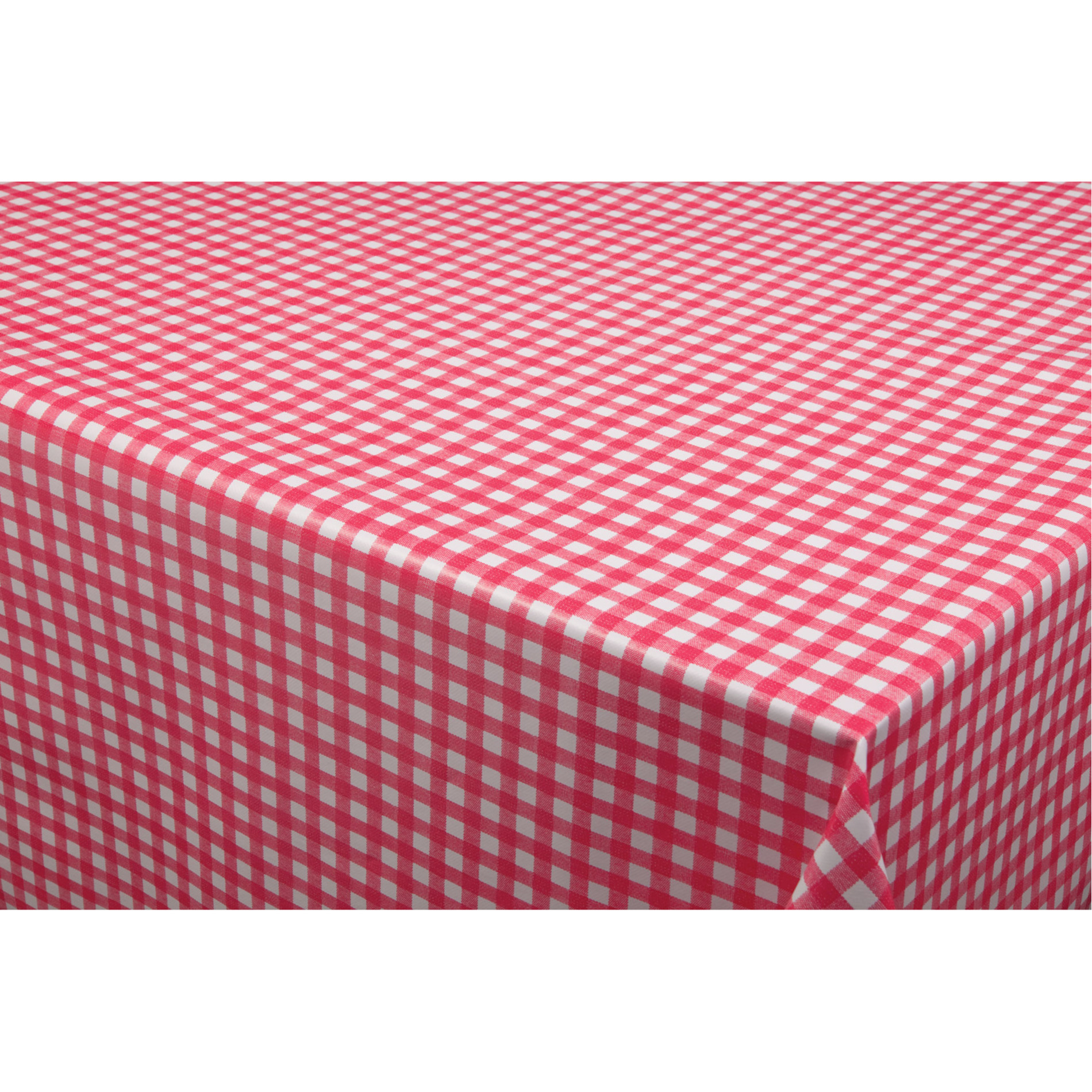 Tafelzeil/tafelkleed boeren ruit rood/wit 140 x 180 cm - Tuintafelkleed