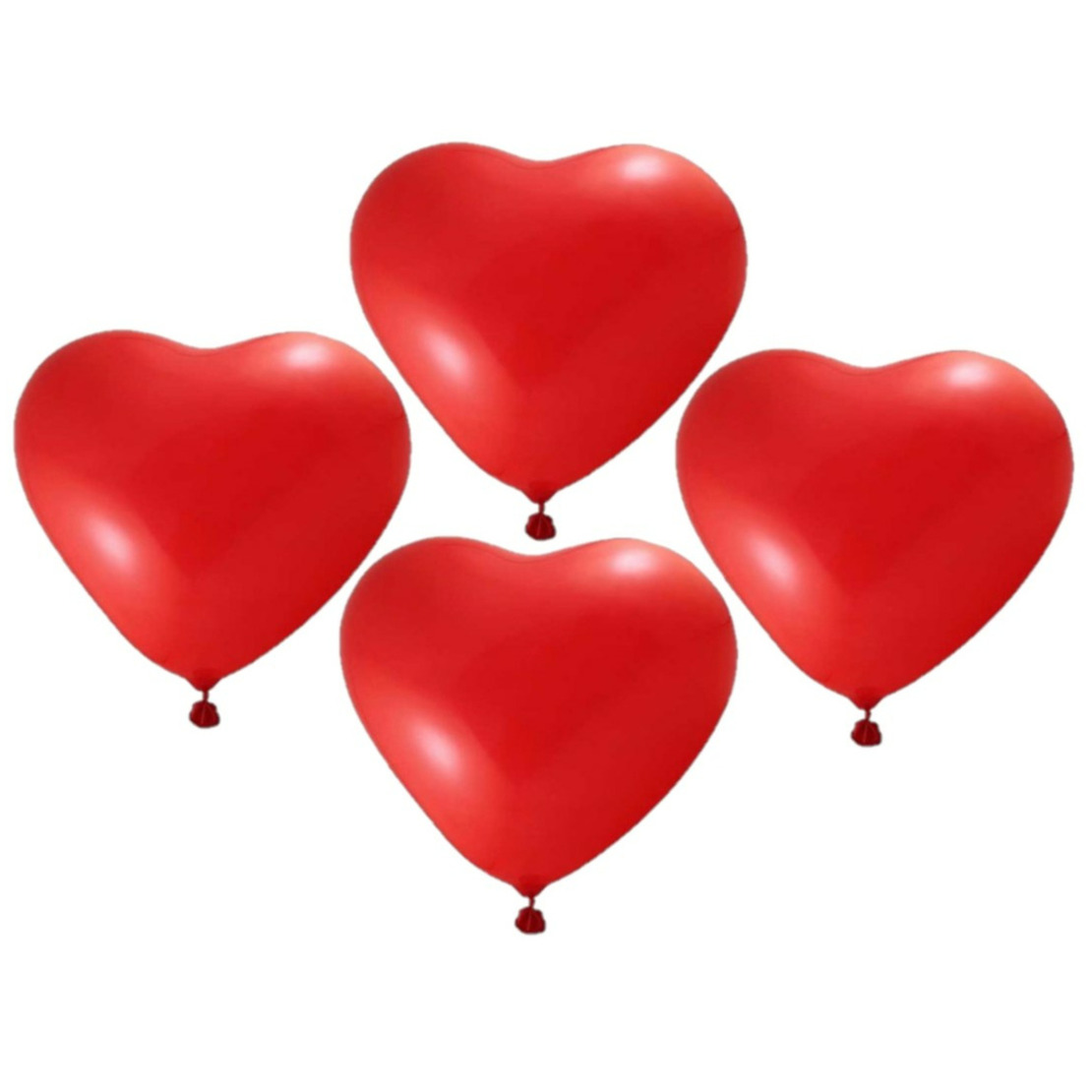 Valentijnsdag rode hartjes vorm ballonnen 48x stuks van 27 cm -