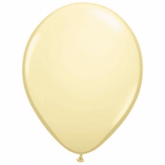 Voordelige metallic ivoren ballonnen 10 stuks -