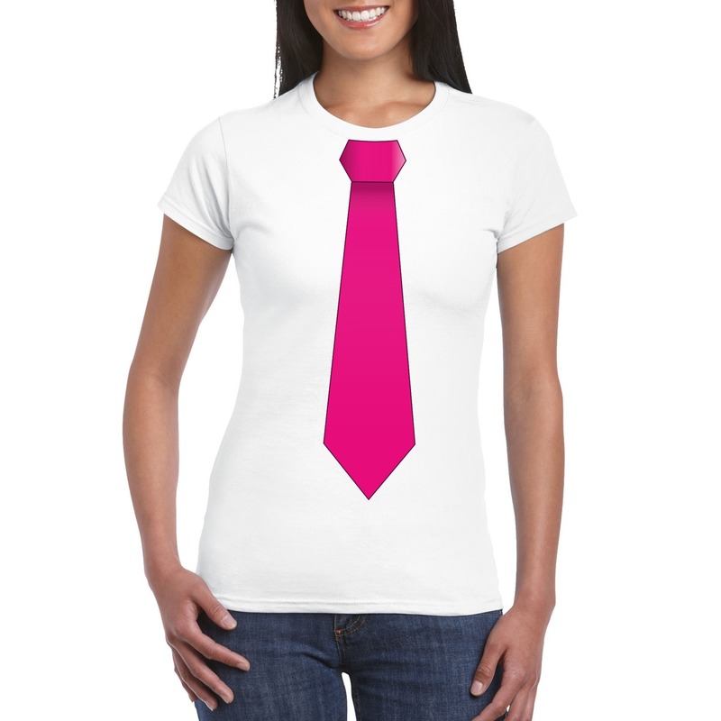 schotel Scheiden Schrikken Shirt met roze stropdas wit dames bestellen? | Shoppartners.nl