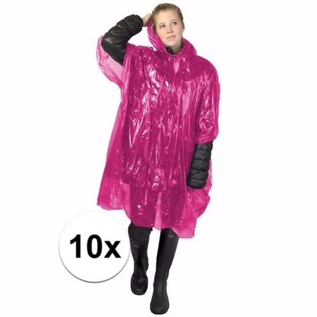 10x pink rain poncho