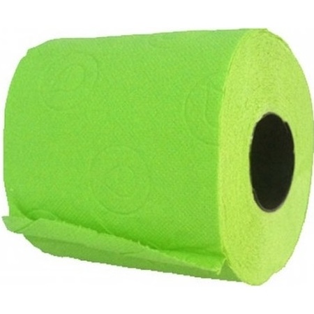3x Rol gekleurd toiletpapier turquoise/geel/groen