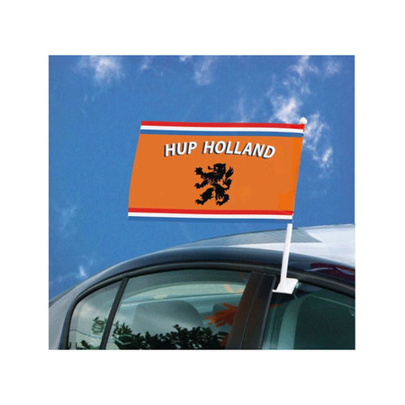 1x Autovlag leeuw voor de oranje / Holland voetbal supporter