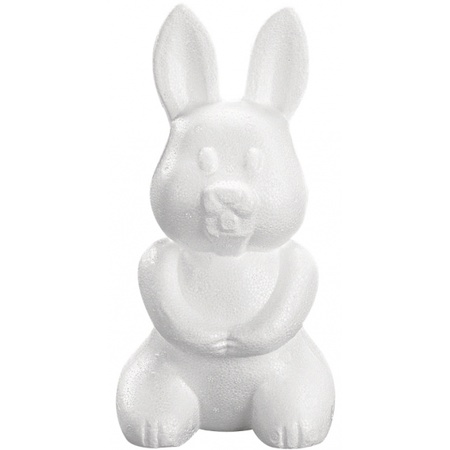 1x Styrofoam bunny/hare decoration 24 cm hobby/DIY craft materia