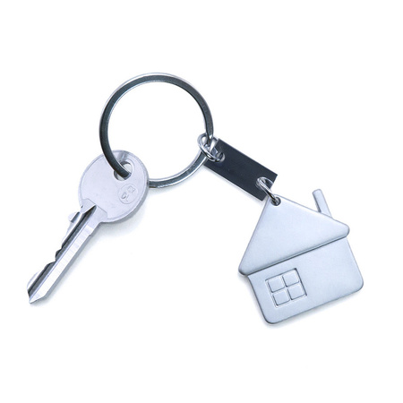 1x Keyring with house 3,5 cm