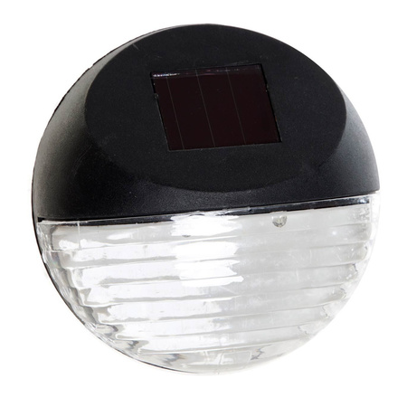 1x Solar LED verlichting voor huis/muur/schutting wandlamp 11 cm zwart