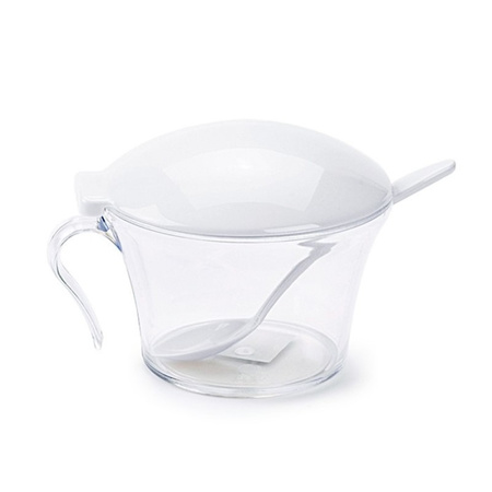 Sugar bowl white with spoon 320 ml