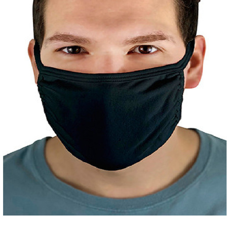 1x Wasbare gezichtsmaskers/mondkapjes zwart voor volwassenen