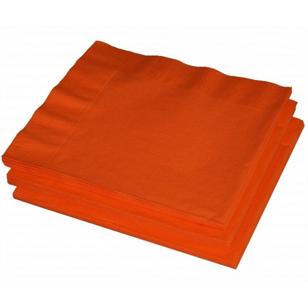 20x Papieren feest servetten oranje