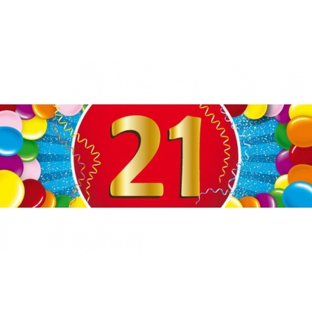 21 jaar leeftijd sticker verjaardag versiering
