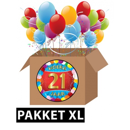 21 jaar feestartikelen pakket XL