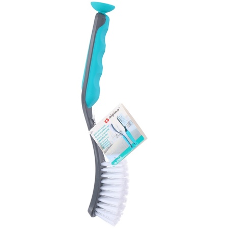 2x Dishwashing brush with suction cup 28 cm