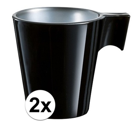 2x Espresso cup black