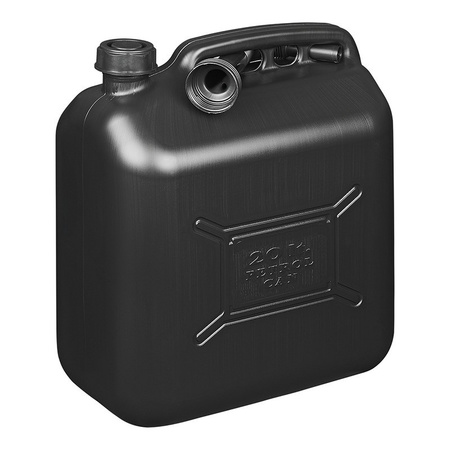 Set van 2x Zwarte jerrycan/watertank met schenktuit voor benzine en water 20 liter