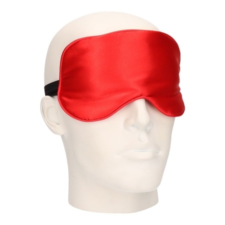 2x Sleeping mask imitated silk red