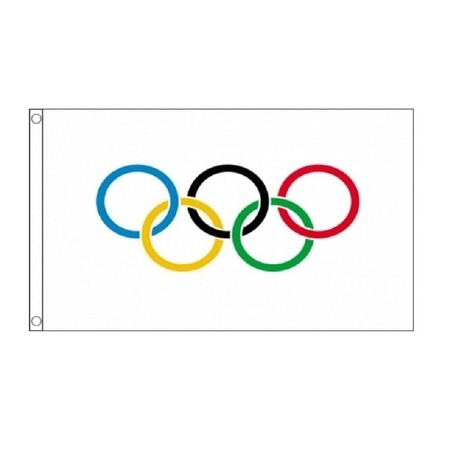 2x Olympische spelen vlag