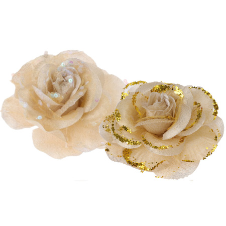 decoratie bloemen rozen op clip 9 cm bestellen? | Shoppartners.nl