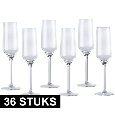 36x Champagneglas/glazen 22 centiliter