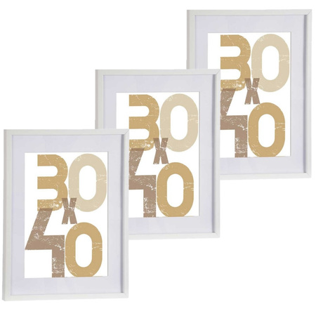 leeg Ondenkbaar Luidruchtig 3x stuks houten fotolijst wit geschikt voor een foto van 30 x 40 cm of 40 x  50 cm bestellen? | Shoppartners.nl