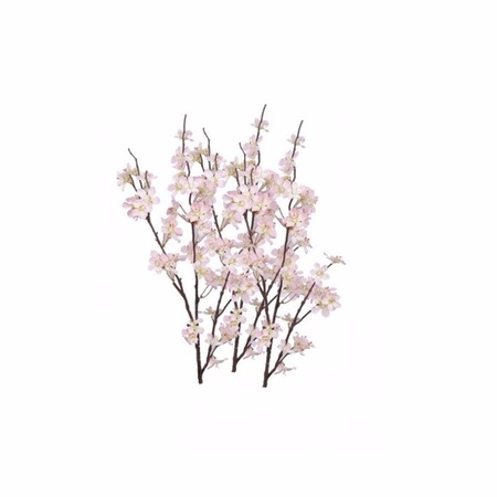 3x Pieces pink apple blossom artificial flower/branch with 17 flowers 84 cm