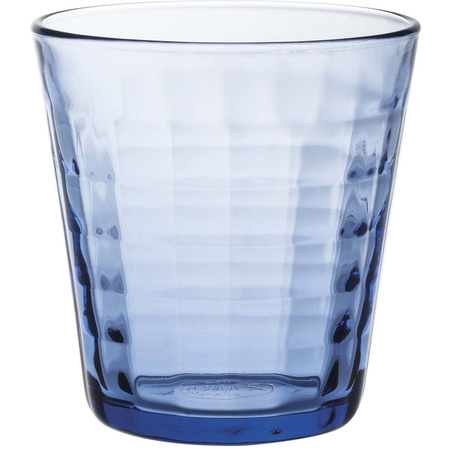 4x Drinkglazen/waterglazen blauw Prisme 275 ml