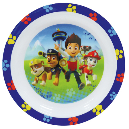 4x pieces kids breakfast plate Paw Patrol 22 cm