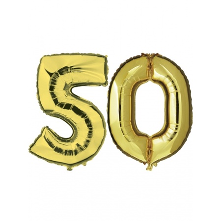 50 jaar huwelijk folie ballonnen goud