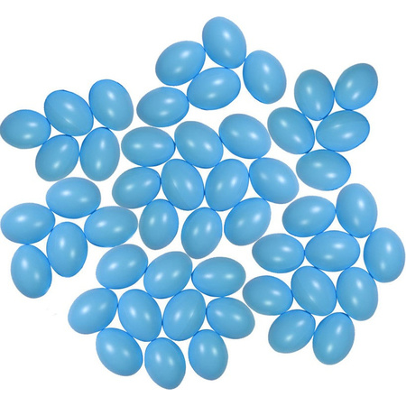 kwaadheid de vrije loop geven geestelijke Verzakking 50x Plastic blauwe eitjes 6 cm decoratie/versiering bestellen? |  Shoppartners.nl