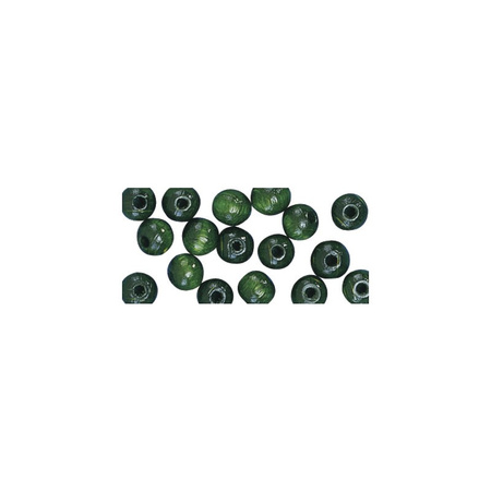 52x green wooden beads 10 mm