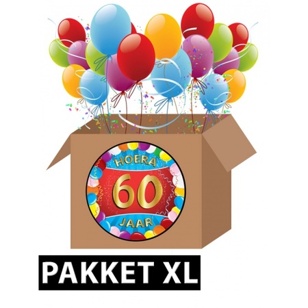60 jaar feestartikelen pakket XL