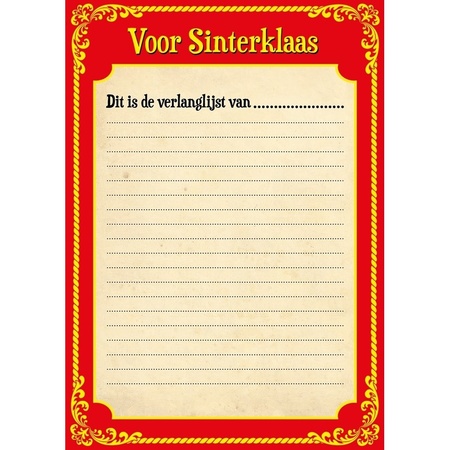 6x Paper placemats Sinterklaas/Saint Nicholas