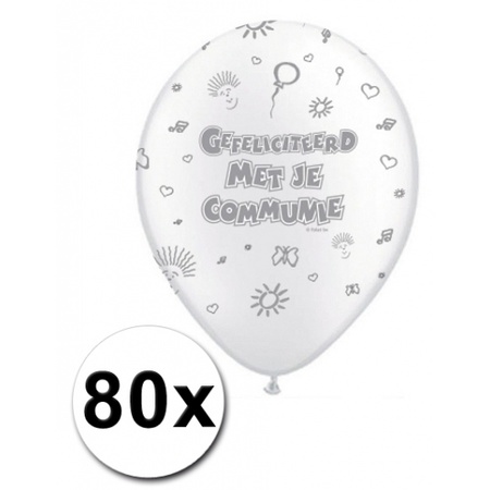 Communieversiering ballonnen 80 x