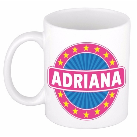 Voornaam Adriana koffie/thee mok of beker