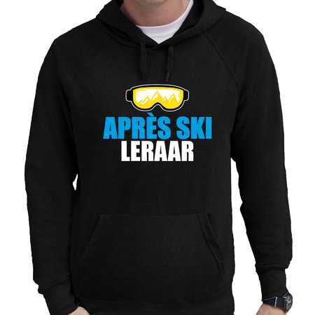 Foute Apres ski capuchon sweater Apres ski leraar zwart heren