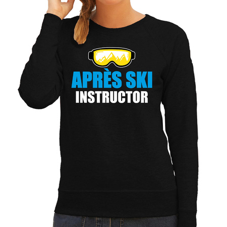 Foute Apres ski sweater Apres ski instructor zwart dames
