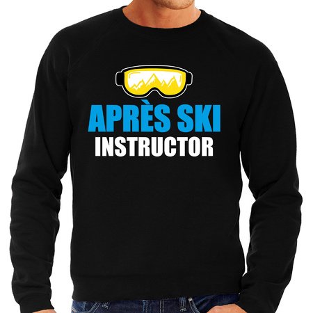 Foute Apres ski sweater Apres ski instructor zwart heren