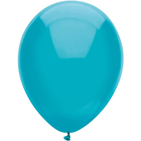 Ballonnen verjaardag/thema feest - 200x stuks - turquoise blauw 29 cm