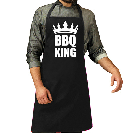 Barbecueschort BBQ King zwart heren