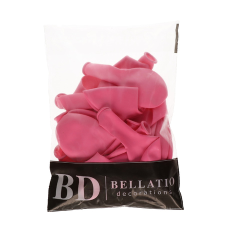 Bellatio decorations - Ballonnen knalroze/felroze 25x stuks rond 27 cm