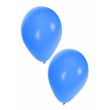 200x Blauwe feest ballonnen