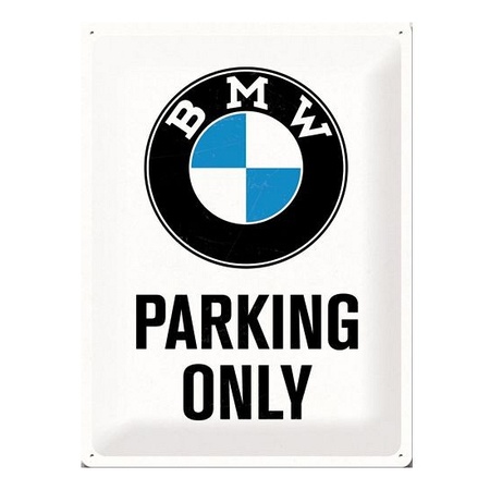 Groot metalen bord BMW parking only
