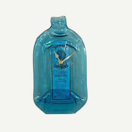 Originele Bombay Sapphire Gin fles klok